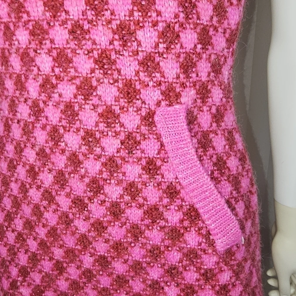 Zara Bloggers Favorite Knit Checkered Sweater Dress, NWT Sz Small